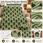 Funny Big Foot Sasquatch Gifts Blanket, Bigfoot Blanket for Men Women, Funny Birthday Unique Sasquatch Gifts, Vintage Flannel Throws Blanket for Bed Sofa Car, Gift for Him, Printed on One Side, Cozy Throw Blankets,Halloween Christmas Gift