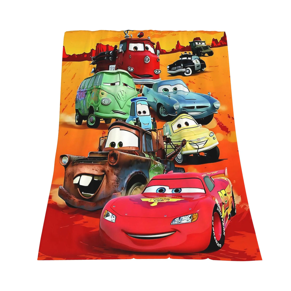 [SummerVibes] DISNEY CLASSIC Cars Movie Fleece Throw Blanket - Cartoon Design, Soft Cozy Blanket for Kids, Teens & Disney Pixar Fans, Perfect for Bed, Couch or Travel