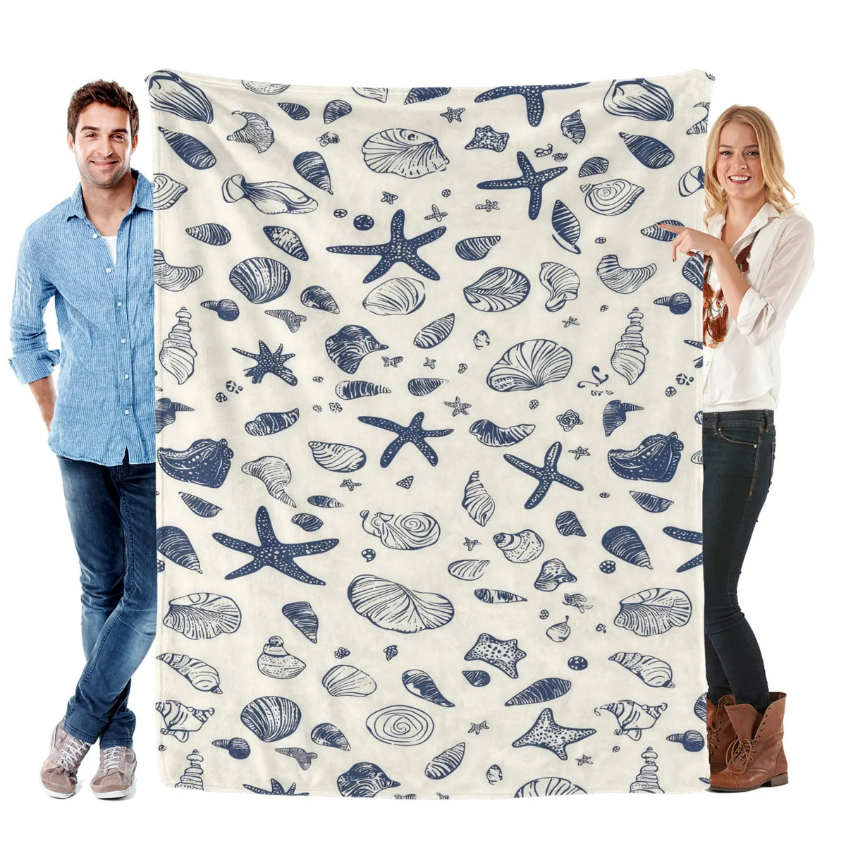 Romantic ocean style whale shark pattern warm blanket children adult nap blanket soft and comfortable suitable for all seasons