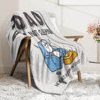 【Father's Day】Funny Birthday Gift for Dad Husband, Dad Is Not Sleeping Flannel Blanket, Fathers Day Dads Gifts From Daughter Son, Super Soft Throws Blanket for Couch and Napping