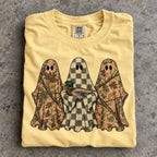 Hunting Season Ghosts Comfort Shirt: Camo Mallard Duck Halloween Tshirt