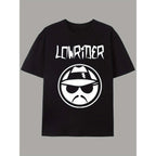 Men's Casual Graphic Tee - LOWRIDER Print, White