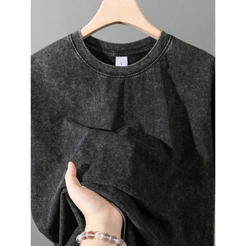 Washed Vintage Leopard Print T-Shirt Dual-Sided Stylish Statement