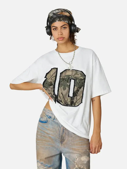 Aelfric Eden Camo 10 Patch Oversized Tee Unisex Streetwear