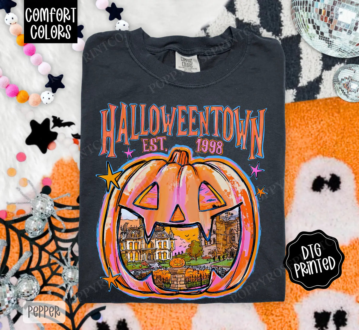 Halloweentown Comfort Colors Shirt, Trendy Women's Fall Tshirt, A Gift for Her