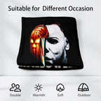 SPXUBZ Blanket Halloween Blanket Horror Movie Blanket Flannel Fleece Throw Blanket for Kids Adults Bedding