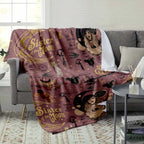Sister of the Moon Flannel Fleece Throw Blanket Stevie Nicks Inspired Back To The Gypsy Lyrics HD Print Witchy Boho 70s Rock Music Fan Gift Sofa Decor