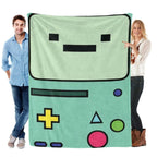 Adventure Time Cartoon Characters Flannel Blanket Large Size Ultra Soft Warm Lightweight Cozy Throw Blanket Perfect For Bed Sofa Living Room Office Camping Travel Gift Birthday Christmas For Fans Boys Teens Her