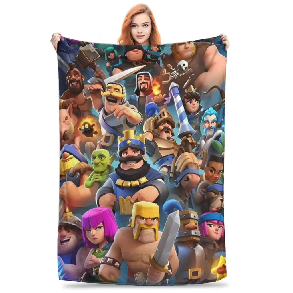 Clash Royale Game Super Soft Blanket Kids Plush Throw Blanket Street Trend Couch Bed Flannel Bedspread Sofa Bed Cover Christmas gift Dream Weave Home