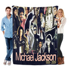 Michael Jackson King Of Pop Vintage Flannel Throw Blanket - Ultra Soft, Cozy Warm - for Bedroom, Couch, Travel - Perfect Gift for Pop Fans, Gifts for Him - Aesthetic Room Decor