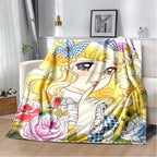 2025 New Style Candy Candy Girl Cartoon Anime Soft Plush Blanket,Flannel Throw Blanket Polyester Blanket for Living Room Bedroom Sofa Kid Gift