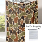 Camouflage Pattern Flannel Blanket, 1 Count Soft Comfortable Warm Napping Throw Blanket, Cool Bedroom Bedding Blankets for Home Office Travel Camping