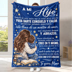 Mama&Papa Inspirational Blanket for Daughters&Son-the perfect graduation gift, birthday present, back-to-school gift, or Christmas present. Features pink butterfly embellishments and makes a lovely addition to your daughter’s bedroom.