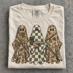 Hunting Season Ghosts Comfort Shirt: Camo Mallard Duck Halloween Tshirt