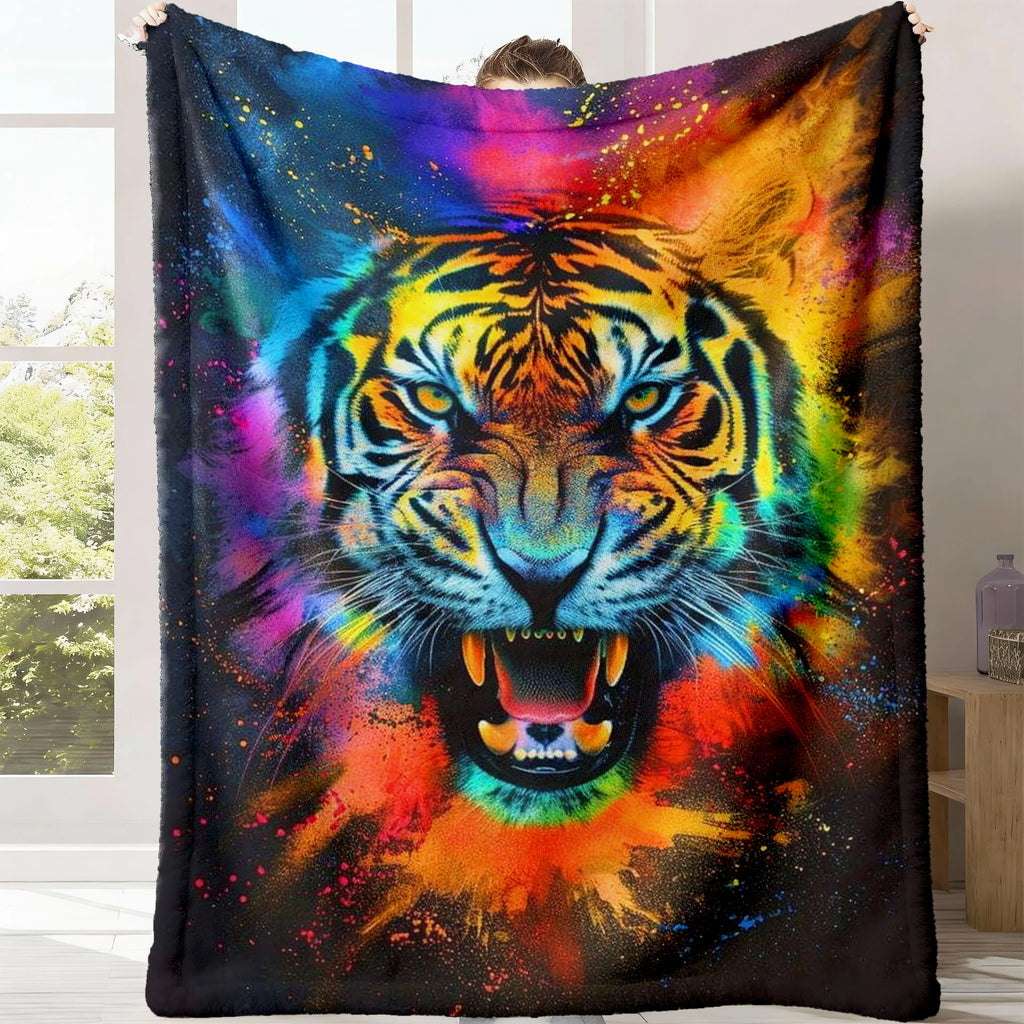 Customized Eagle Theme Cozy Flannel Blanket - Soft, Durable, Thick Warm Layer, Fade-Resistant, Flat Weave, Decorative for Cozy Setup, Ideal Blanket Gifts for Adults