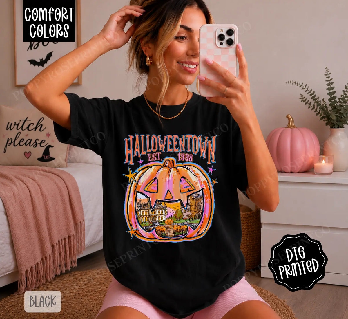 Halloweentown Comfort Colors Shirt, Trendy Women's Fall Tshirt, A Gift for Her