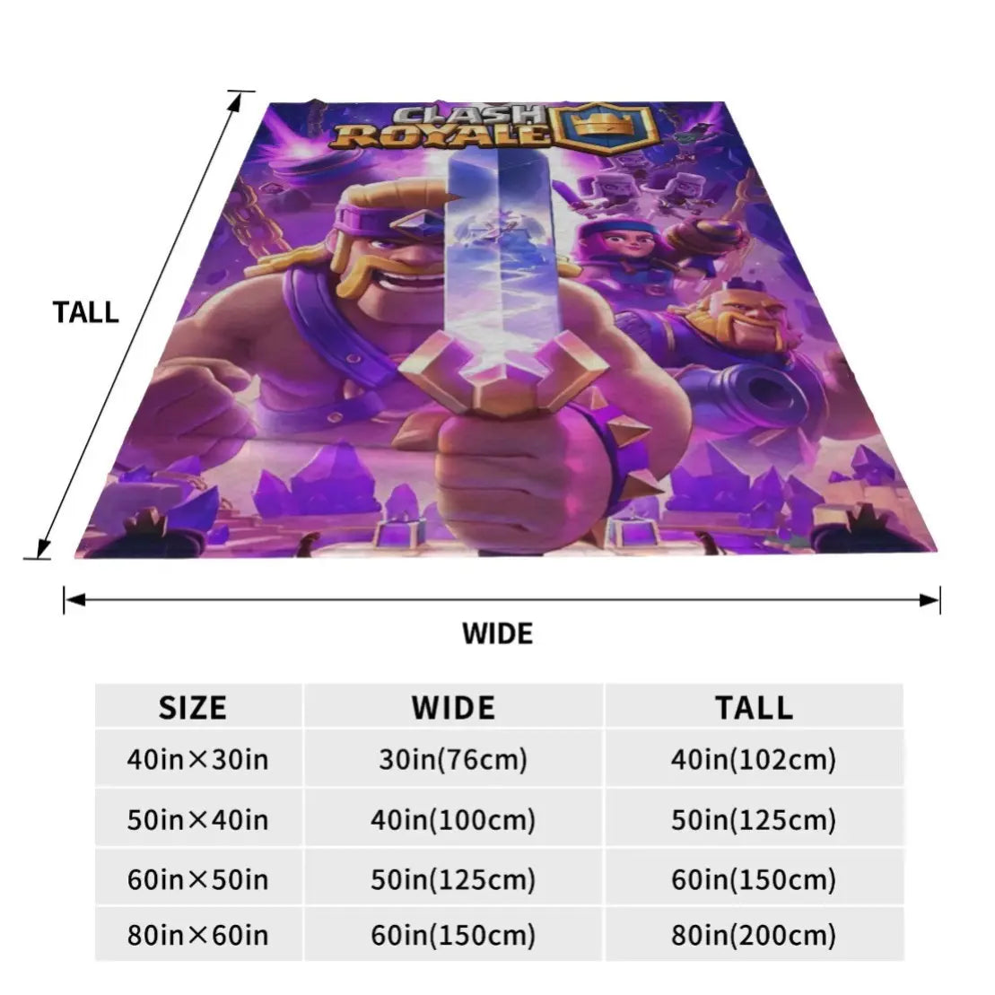 Clash Royale Game Super Soft Blanket Kids Plush Throw Blanket Street Trend Couch Bed Flannel Bedspread Sofa Bed Cover Christmas gift Dream Weave Home