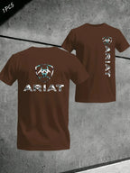Men's Ariat Print Graphic T-Shirt, Casual Long Sleeve Top, Comfortable Fit for Daily Wear, Ideal for Home & Leisure Activities, Menswear