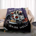 3dED- HARDY Tattoo Tiger Skull Blanket Living Room Bedroom Sofa Soft and Comfortable Warm Blanket Office Leisure Blanket