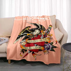 3dED- HARDY Tattoo Tiger Skull Blanket Living Room Bedroom Sofa Soft and Comfortable Warm Blanket Office Leisure Blanket