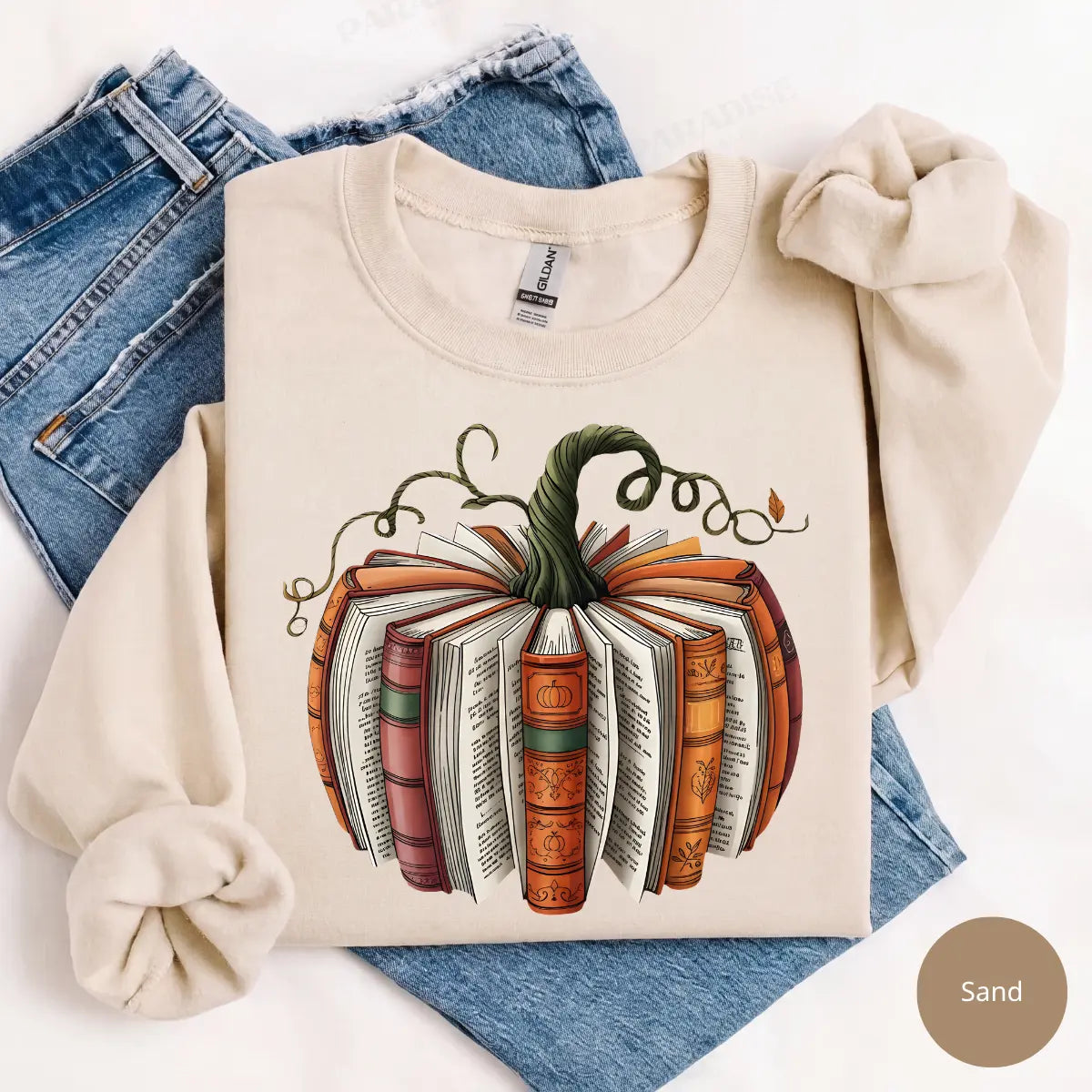 Fall Book Pumpkin Sweatshirt or T-Shirt, Halloween Book Lover Graphic, Cozy Bookish Autumn Shirt, Pumpkin Reading Gift