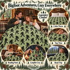 Funny Big Foot Sasquatch Gifts Blanket, Bigfoot Blanket for Men Women, Funny Birthday Unique Sasquatch Gifts, Vintage Flannel Throws Blanket for Bed Sofa Car, Gift for Him, Printed on One Side, Cozy Throw Blankets,Halloween Christmas Gift