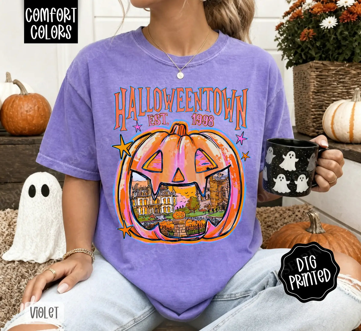 Halloweentown Comfort Colors Shirt, Trendy Women's Fall Tshirt, A Gift for Her