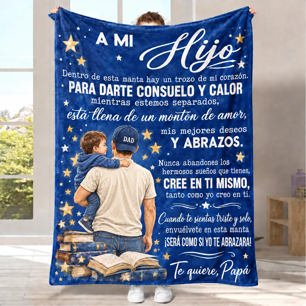 Mama&Papa Inspirational Blanket for Daughters&Son-the perfect graduation gift, birthday present, back-to-school gift, or Christmas present. Features pink butterfly embellishments and makes a lovely addition to your daughter’s bedroom.