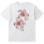 Pink Lily Floral T-Shirt Unisex Vintage Graphic Tee