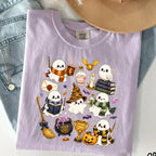 Comfort Colors Wizard Ghost Shirt, Magical Halloween Graphic Tee, Fantasy Ghost T-Shirt, Spooky Wizard World Inspired Gift