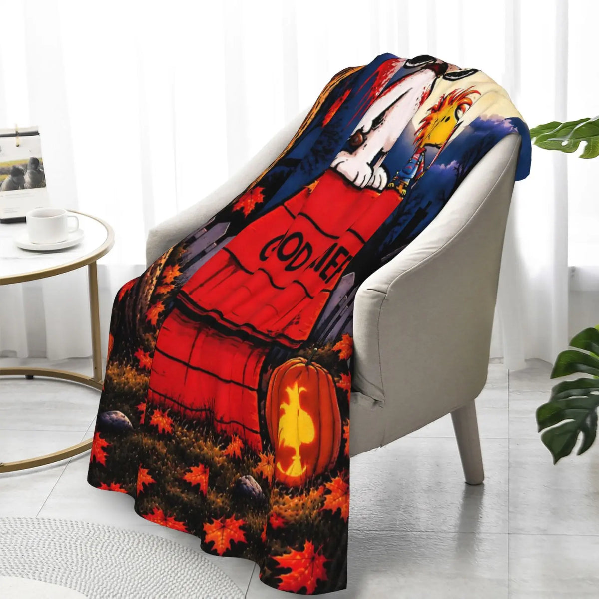 Halloween-M Blanket All Season Sofa Bedroom Chairs Dorm Couch Camping Soft Warm Cozy Bed Fleece Throw Gift for Men Women Boy Girl