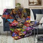 5 Nights at Freddy's (FNAF) Cartoon Character Flannel Throw Blanket - 60×80 in XL Bedding Cover, Lightweight, Cozy, Soft, Durable, Wrinkle-Resistant, Smooth Texture, Breathable, Vivid Dye, Ideal for Home/Indoor/Bedroom, Gifts, All Seasons, Halloween