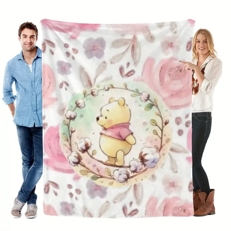 [SummerVibes] DISNEY CLASSIC Winnie the Pooh Blanket, soft and comfortable sofa decoration, outdoor sports multi-purpose blankets