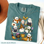 Comfort Colors Wizard Ghost Shirt, Magical Halloween Graphic Tee, Fantasy Ghost T-Shirt, Spooky Wizard World Inspired Gift