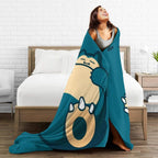 Snorlax Cartoon Blanket Ultra Air-conditioning quilt, soft and thin style Flannel Throw Blanket Warm Cozy Fleece Blankets Gifts for Kids Boys Girls Travelling Camping Sofa Bed 50"x40"