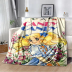 2025 New Style Candy Candy Girl Cartoon Anime Soft Plush Blanket,Flannel Throw Blanket Polyester Blanket for Living Room Bedroom Sofa Kid Gift