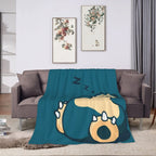 Snorlax Cartoon Blanket Ultra Air-conditioning quilt, soft and thin style Flannel Throw Blanket Warm Cozy Fleece Blankets Gifts for Kids Boys Girls Travelling Camping Sofa Bed 50"x40"