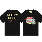 GALLERY DEPT Classic Letter Skull T-Shirt for Men & Women