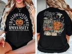Halloweentown Est 1998 Back and Front T-Shirt - Sweatshirt - Hoodie, Retro Halloween Town Crewneck Sweater, Halloweentown University Halloween Fall Sweatshirt, Halloween Party 2024 Shirts, Full Color, For Men, For Women, Casual, Classic Fashion, Tee Print