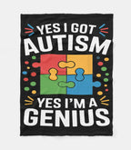 Autism Awareness Printed Flannel Fleece Blanket for Kids, 1-Piece Flannel Fabric, Funny Puzzle Design, Printed Style Brightens Rooms for Room Decor & House Decor