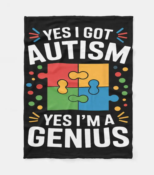 Autism Awareness Printed Flannel Fleece Blanket for Kids, 1-Piece Flannel Fabric, Funny Puzzle Design, Printed Style Brightens Rooms for Room Decor & House Decor