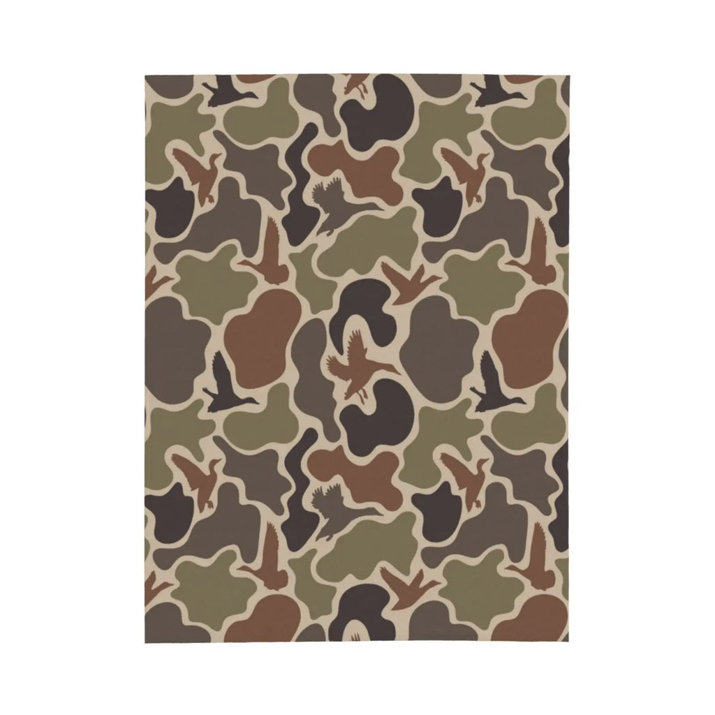 Vintage Duck Camo Blanket Retro Hunting Style Camouflage Throw for hunters outdoor Car Travel Home Gift for Men Women Adults