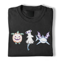 Women's Graphic T-Shirt - Cute Halloween Sea Animals, Pumpkin Turtle, Ghost Shark, Bat Wings Print - Plus Size Clothes, Cute Shirts, Whimsical Clothes - Unisex Gift for Spooky Ocean Animal Lovers