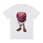 Unisex Funny Me Asf Apple Face Meme Cotton Tee, Retro Casual Golf Gift T-Shir