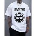 Men's Casual Graphic Tee - LOWRIDER Print, White