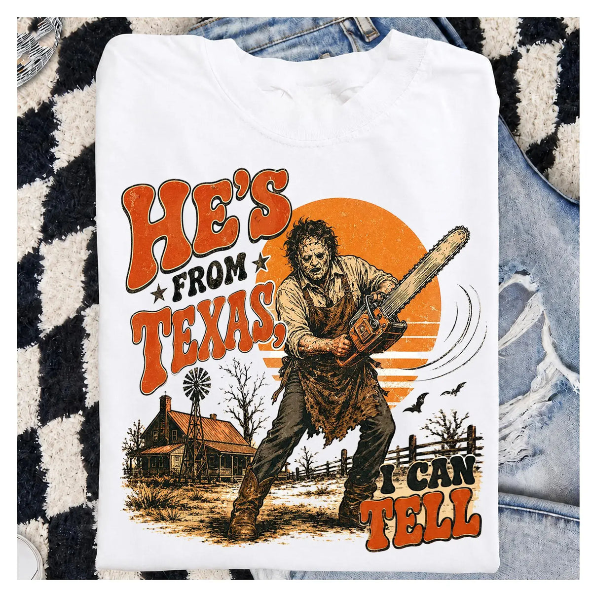 Texas Movie Graphic T-Shirt - Halloween Regular Fit Tee, Spooky Season Fan Top