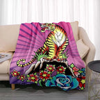 3dED- HARDY Tattoo Tiger Skull Blanket Living Room Bedroom Sofa Soft and Comfortable Warm Blanket Office Leisure Blanket
