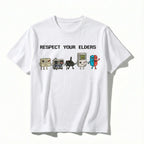 Men's Vintage T-Shirt, Aesthetic Retro Gamer Graphic Cotton Tee, Shortsleeve Round Neck Streetwear, Funny Gifts for Guys, Vintage T-Shirts