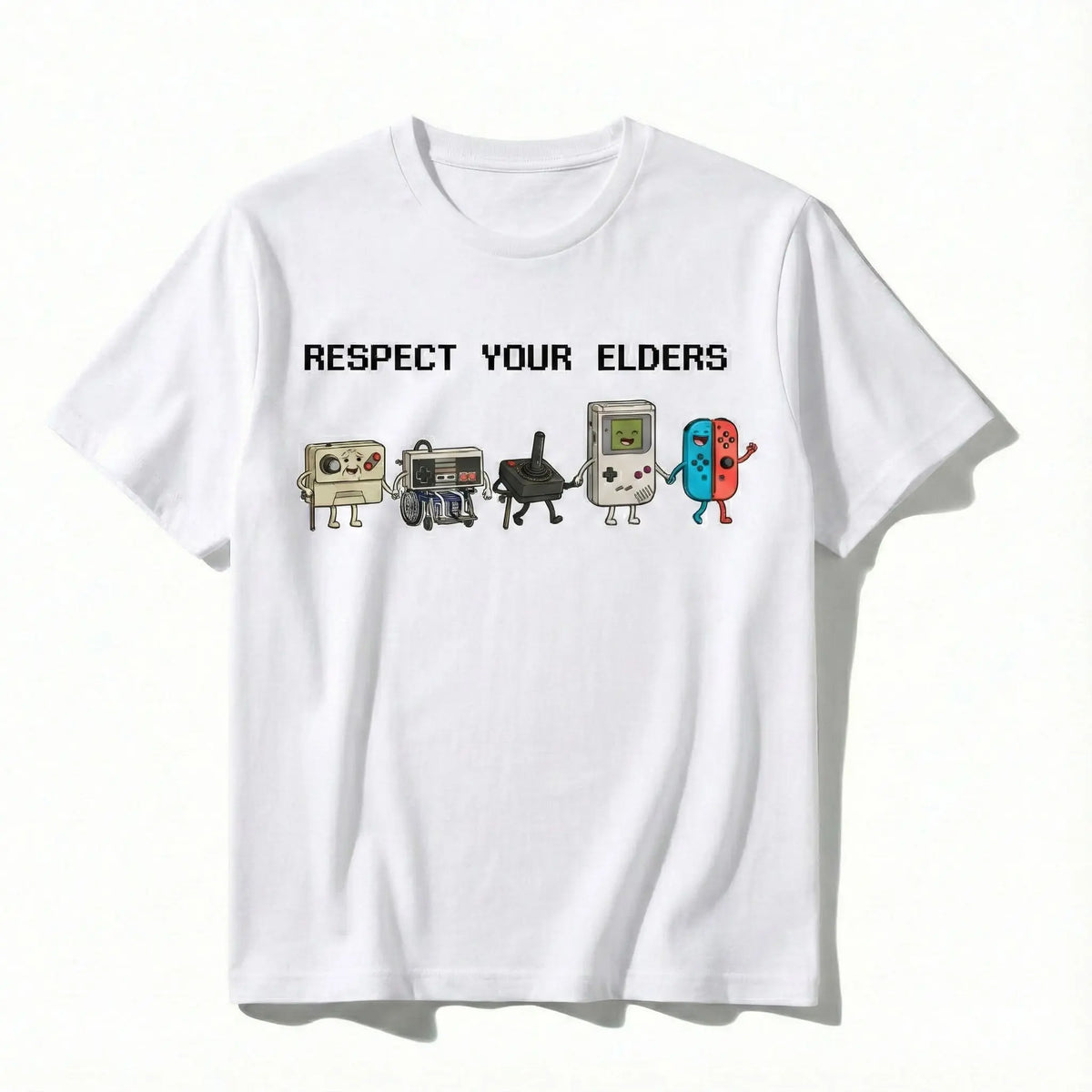 Men's Vintage T-Shirt, Aesthetic Retro Gamer Graphic Cotton Tee, Shortsleeve Round Neck Streetwear, Funny Gifts for Guys, Vintage T-Shirts