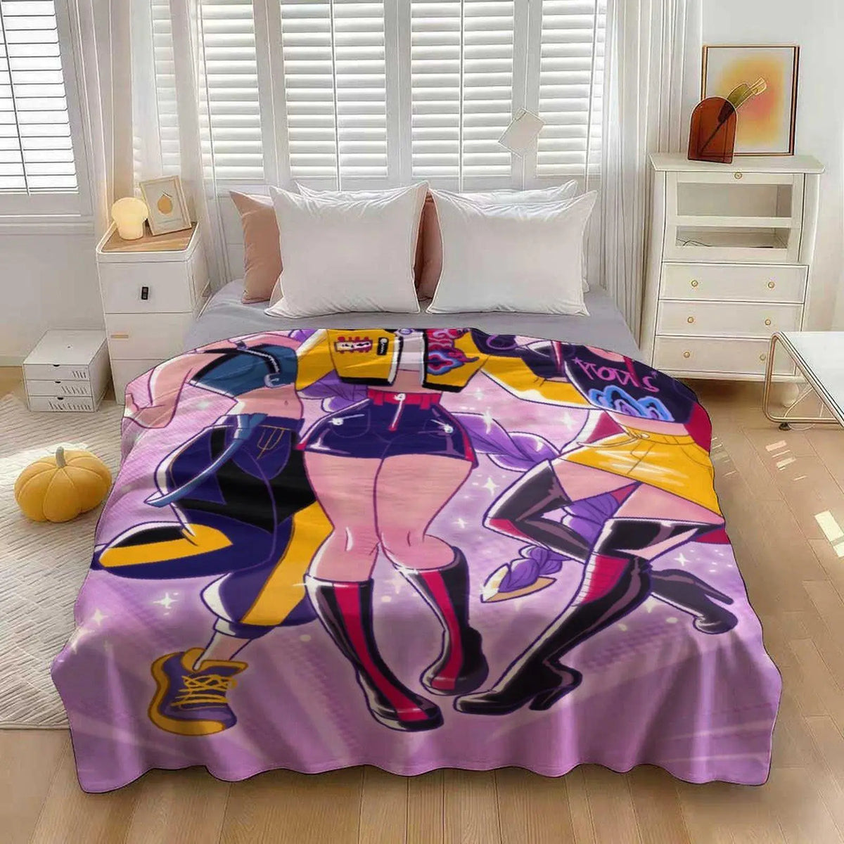 Kpop Fantasy Idol Theme Blanket，Soft Warm Fleece Throw for Sofa Couch Bed, Cozy Lightweight Blanket for Home, Office, Camping, Room Decoration